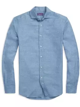 Льняная рубашка Ralph Lauren Purple Label, синий