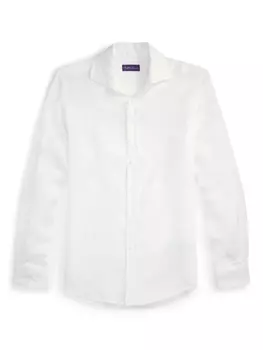 Льняная рубашка Ralph Lauren Purple Label, белый