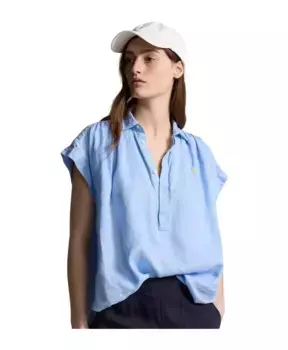 Льняная рубашка Ralph Lauren, синий