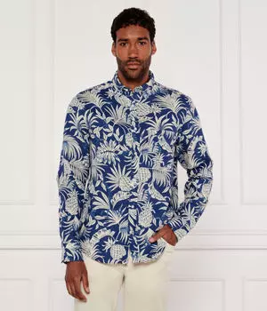 Льняная рубашка Regular fit Gant, синий