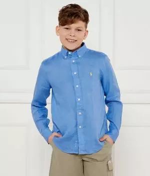 Льняная рубашка Regular fit Polo Ralph Lauren, синий