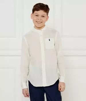 Льняная рубашка Regular fit Polo Ralph Lauren, белый