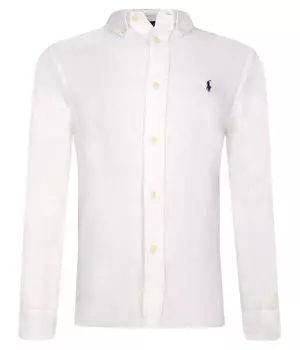 Льняная рубашка Regular fit Polo Ralph Lauren, белый