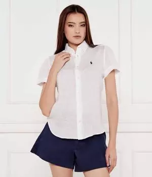 Льняная рубашка Regular fit Polo Ralph Lauren, белый