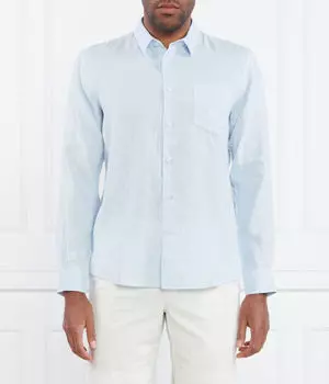 Льняная рубашка Regular fit Vilebrequin, синий
