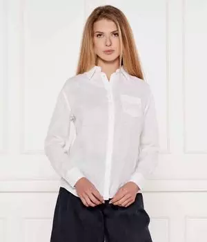 Льняная рубашка Relaxed fit Gant, белый