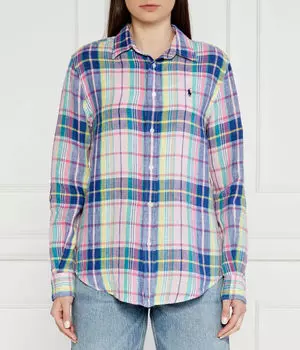 Льняная рубашка Relaxed fit Polo Ralph Lauren, мультиколор