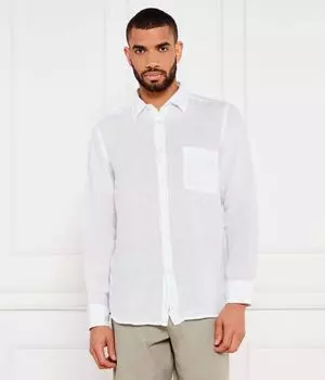 Льняная рубашка relegant_6 Regular fit Boss Orange, белый