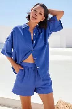 Льняная рубашка Rochelle Next, синий