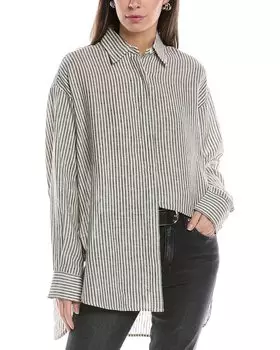 Льняная рубашка Ryan rag & bone, бежевый