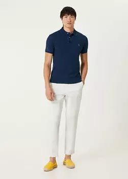 Льняная рубашка с цветочным узором Polo Ralph Lauren, серый