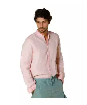 Льняная рубашка с длинным рукавом с доставкой Mason'S, розовый