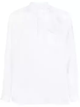 Льняная рубашка с длинными рукавами Lardini, белый