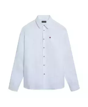 Льняная рубашка с длинными рукавами Napapijri, белый