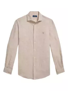 Льняная рубашка с длинными рукавами POLO RALPH LAUREN, нейтральный