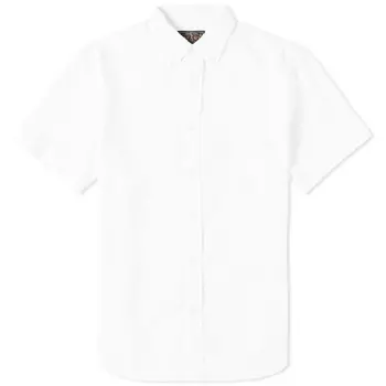 Льняная рубашка с коротким рукавом Beams Plus BD COOLMAX, белый