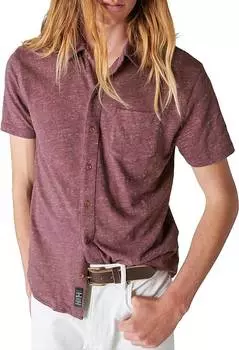 Льняная рубашка с коротким рукавом на пуговицах в цвете Huckleberry Lucky Brand, черный