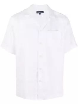 Льняная рубашка с короткими рукавами Frescobol Carioca, белый