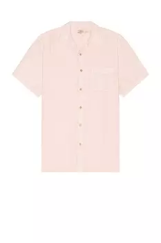 Льняная рубашка с короткими рукавами palma Faherty, лиловый