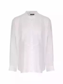 Льняная рубашка с логотипом Dolce&Gabbana, белый