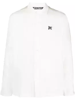 Льняная рубашка с монограммой PA PALM ANGELS, белый