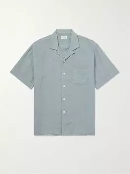 Льняная рубашка с отложным воротником Palm HARTFORD, синий