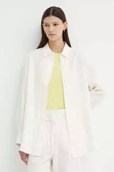 Льняная рубашка Samsoe Samsoe, бежевый