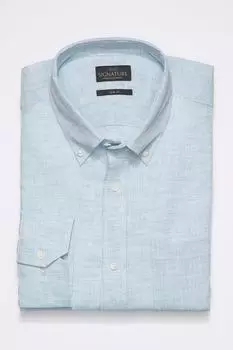 Льняная рубашка Signature Nova Fides Next, синий