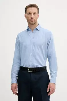 Льняная рубашка Sisley, синий