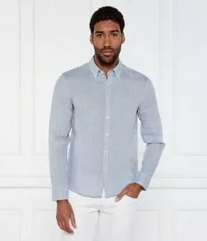 Льняная рубашка Slim fit Michael Kors, синий