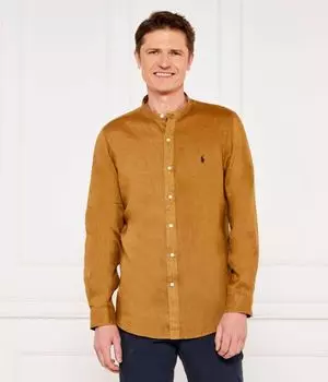 Льняная рубашка Slim fit Polo Ralph Lauren, зеленый