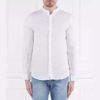 Льняная рубашка стандартного кроя Armani Exchange, белый