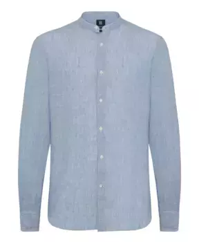 Льняная рубашка стандартного кроя Boggi Milano, синий