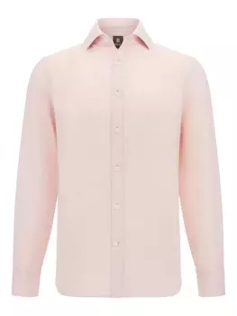 Льняная рубашка стандартного кроя Boggi Milano, розовый
