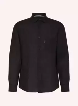 Льняная рубашка стандартного кроя Olymp, черный