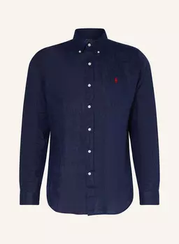 Льняная рубашка, стандартный крой Polo Ralph Lauren, синий