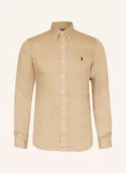 Льняная рубашка, стандартный крой Polo Ralph Lauren, бежевый