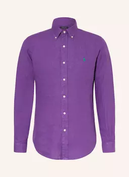 Льняная рубашка, стандартный крой Polo Ralph Lauren, фиолетовый