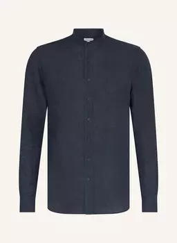 Льняная рубашка, стандартный крой Profuomo, синий