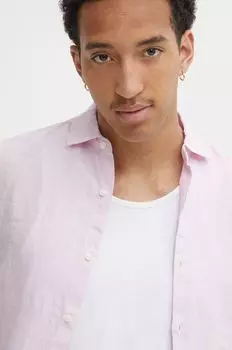 Льняная рубашка Superdry, розовый