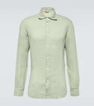 Льняная рубашка surian из телино Barena Venezia, зеленый