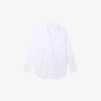 Льняная рубашка свободного покроя с накладными карманами The White Company, белый