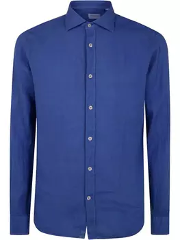 Льняная рубашка Tintoria Mattei, синий