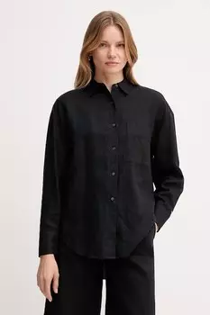 Льняная рубашка Tommy Hilfiger, черный
