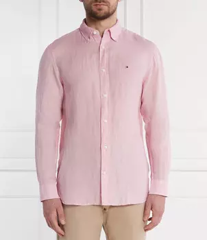 Льняная рубашка Tommy Hilfiger PIGMENT DYED Regular Fit, роза