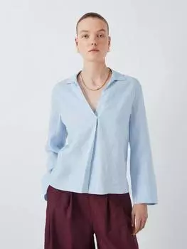 Льняная рубашка - туника John Lewis, цвет Sky Blue