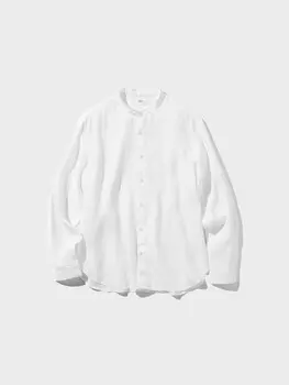Льняная рубашка Uniqlo, цвет 00 белый