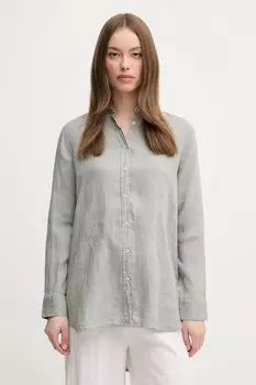 Льняная рубашка United Colors Of Benetton, серый