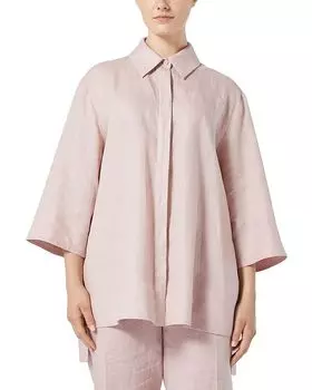 Льняная рубашка Uscita Florida Marina Rinaldi, розовый