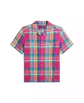 Льняная рубашка в клетку для мальчиков Big Boys Polo Ralph Lauren, мультиколор